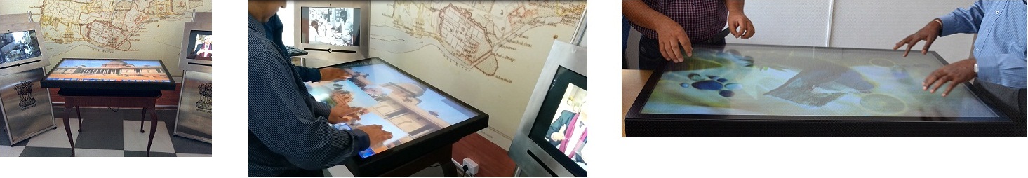 Palas Touch Table in Indian Parliament Museum Palas Touch Table in museum, India